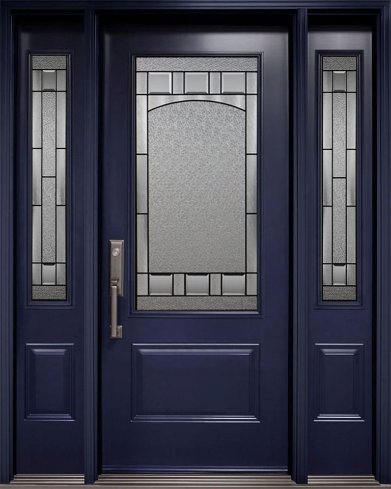 Steel Door with two panel sidelites