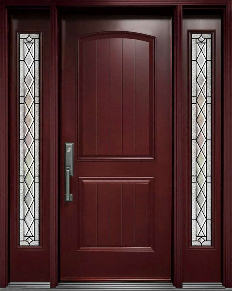 Camber Top with planks Door with two panel sidelites