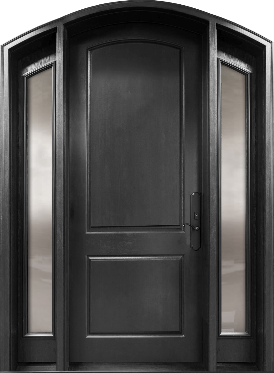 #027_Mahogany NRPCT Arched Door with panel Sidelites