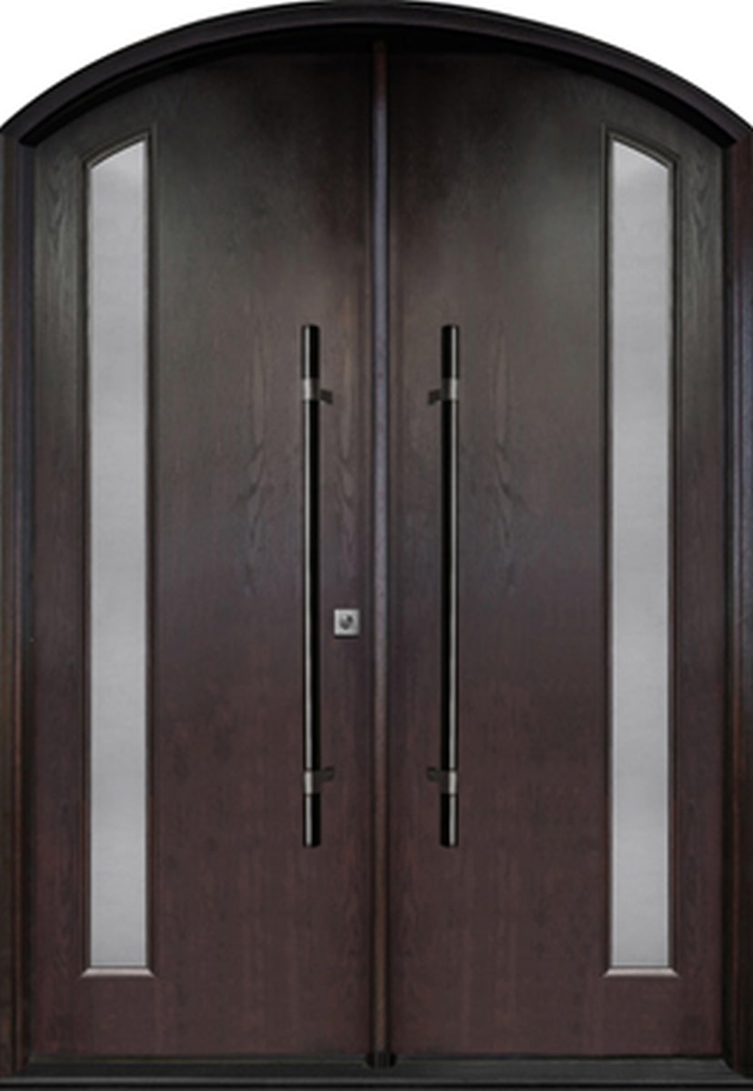 #040_Woodgrain Arched Double Door