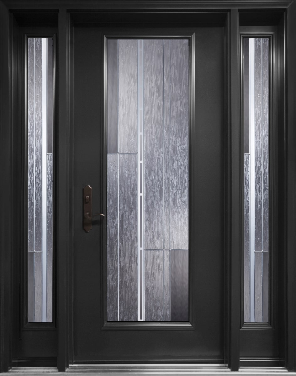 #043_Smooth Door with panel Sidelites Barcello Glass