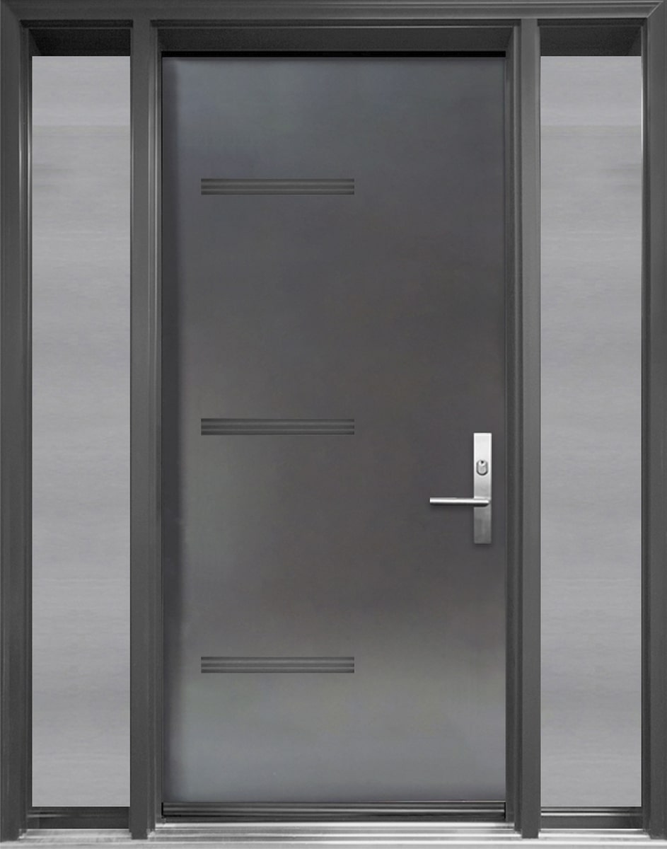 #115_Steel Door with fully glazed Sidelites