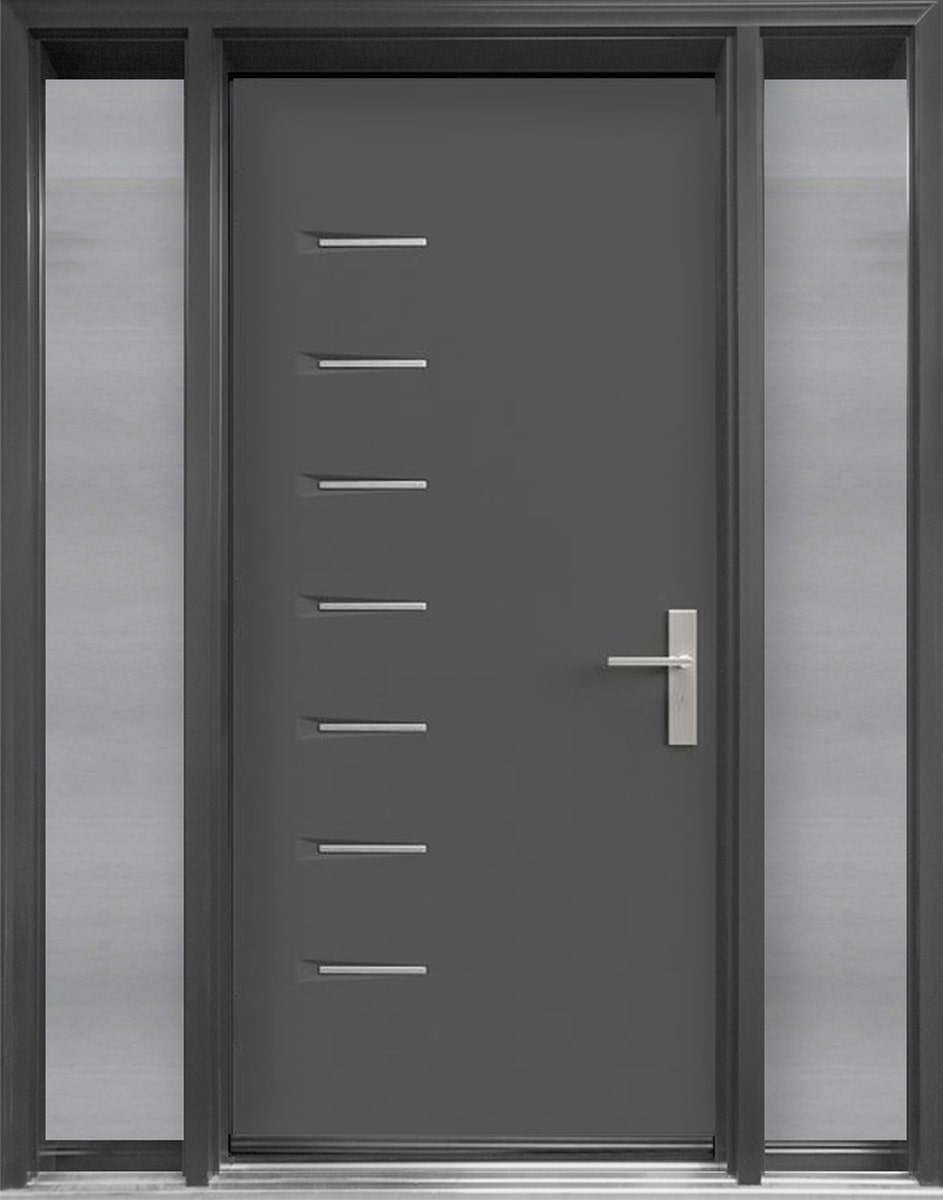 #129_Steel Modern Door Era with fully glazed Sidelites