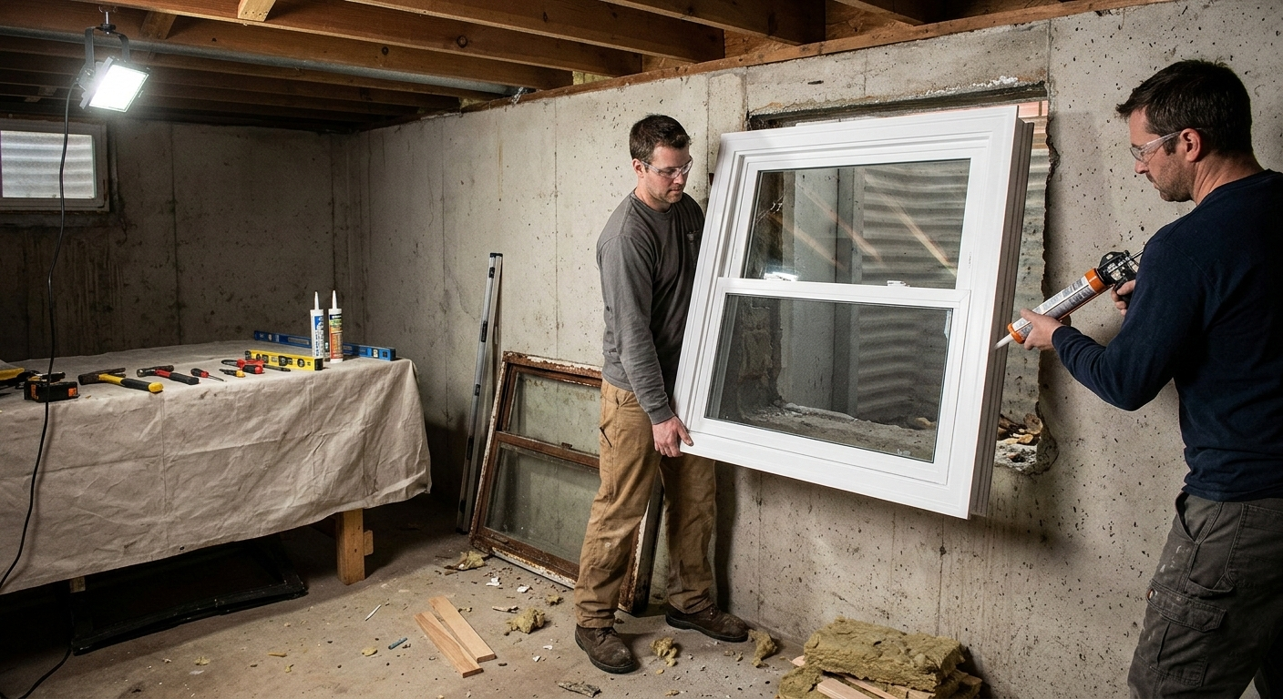 basement window installation