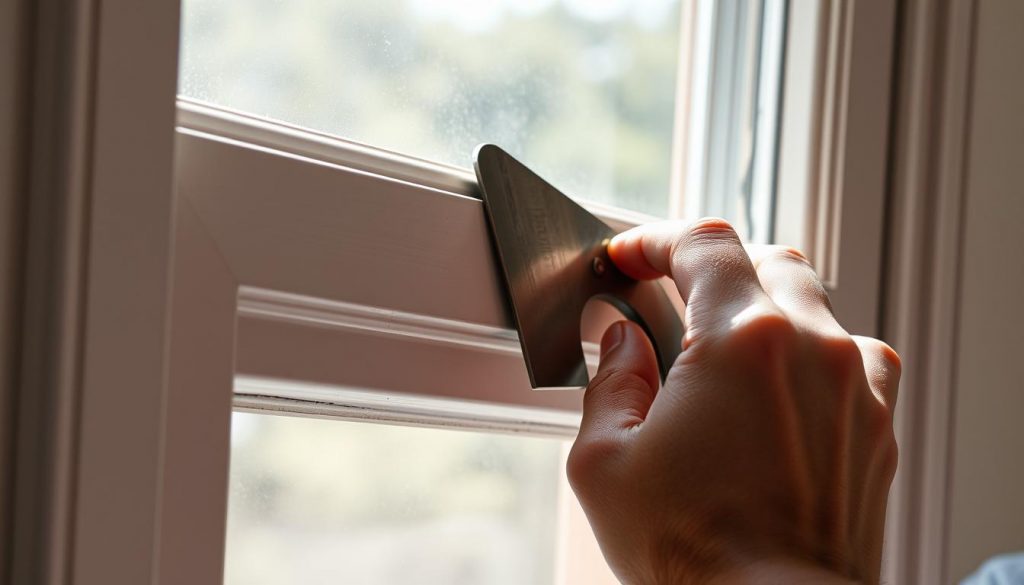 Scraping Method for Vinyl Windows