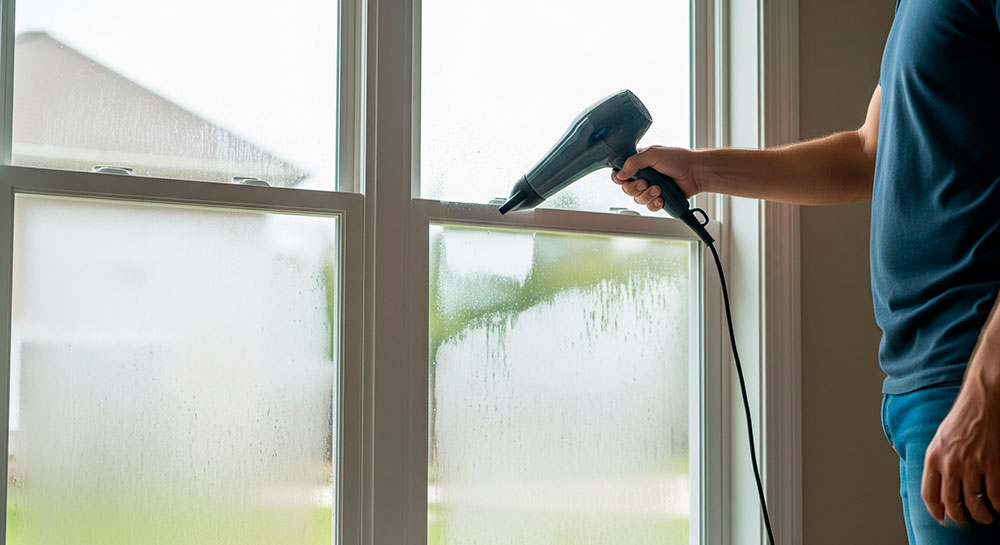 how to get rid of moisture between window panes
