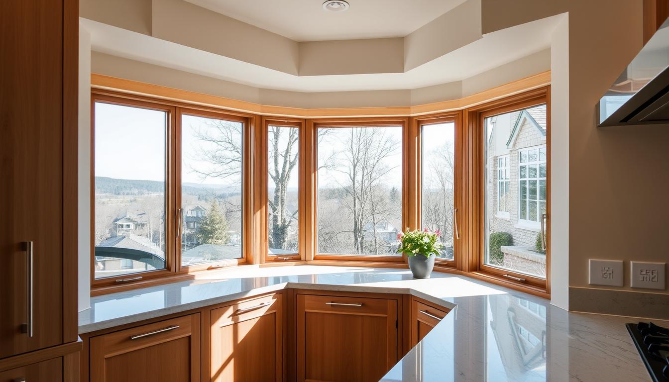 corner windows in kitchen