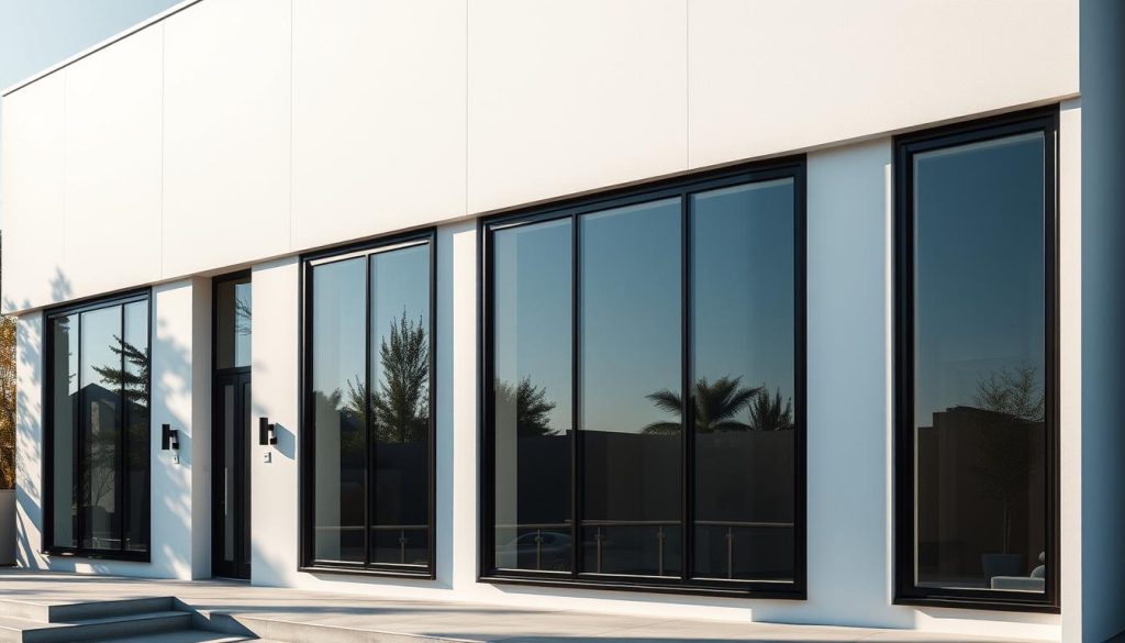 black windows exterior design examples