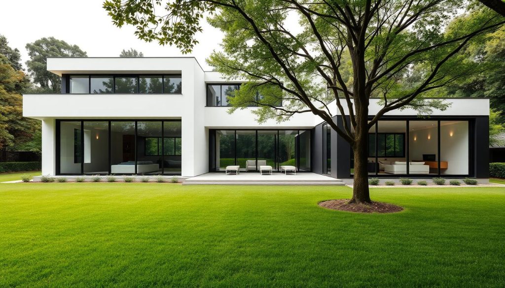 modern home design with black windows
