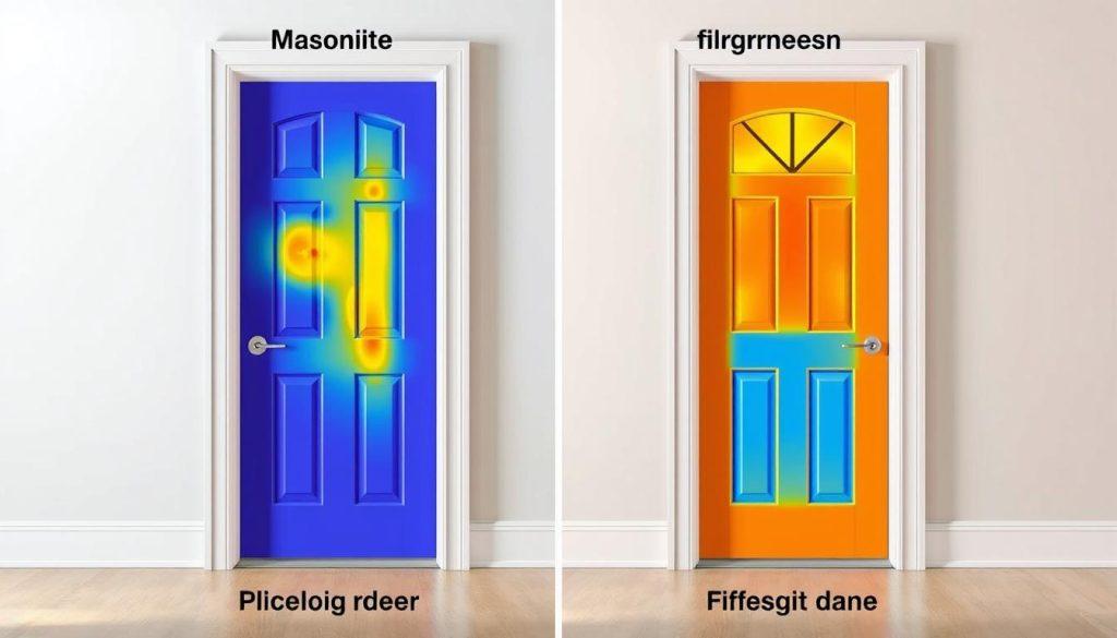 energy efficiency of masonite vs fiberglass doors