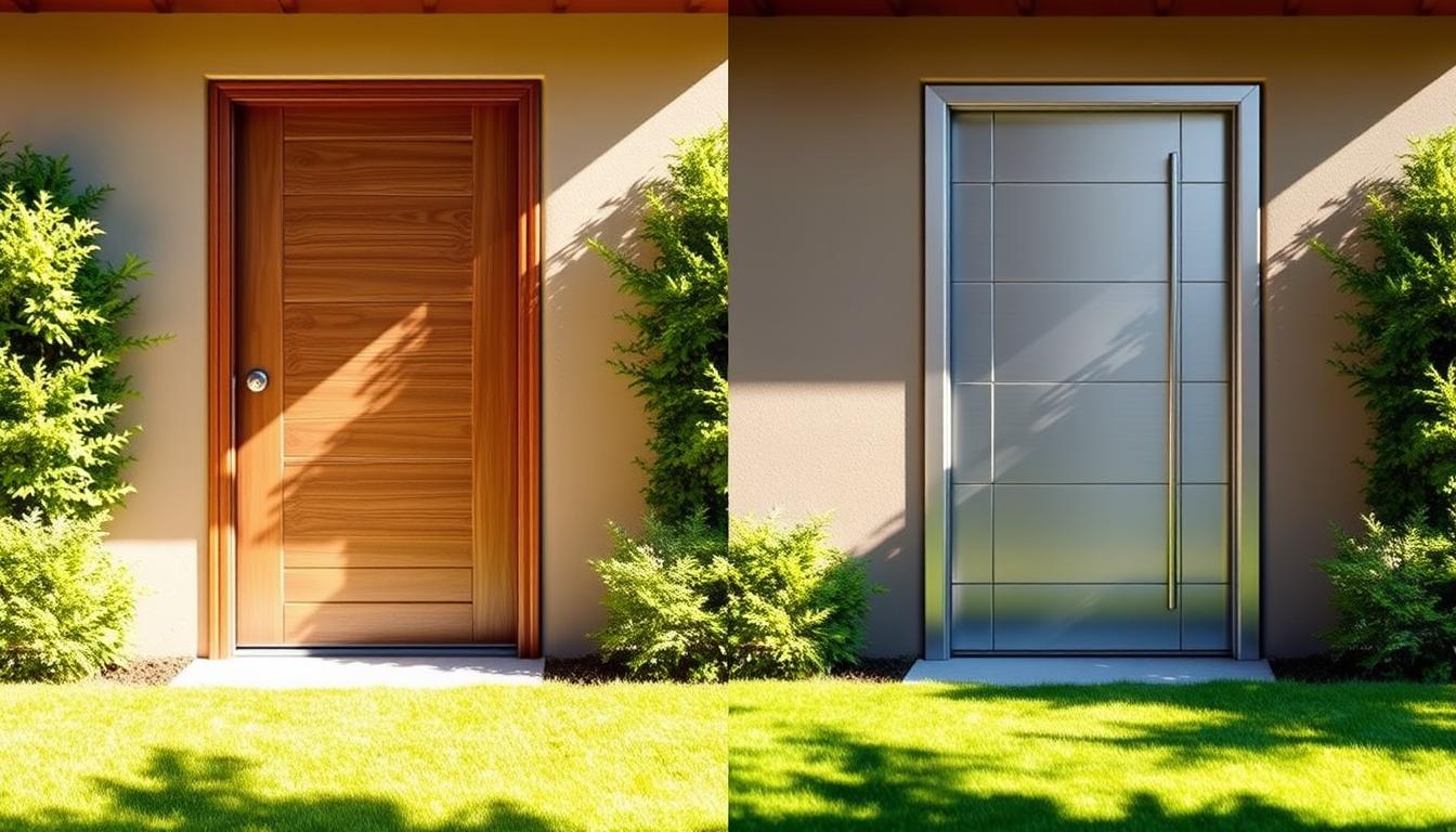 fiberglass vs aluminum doors