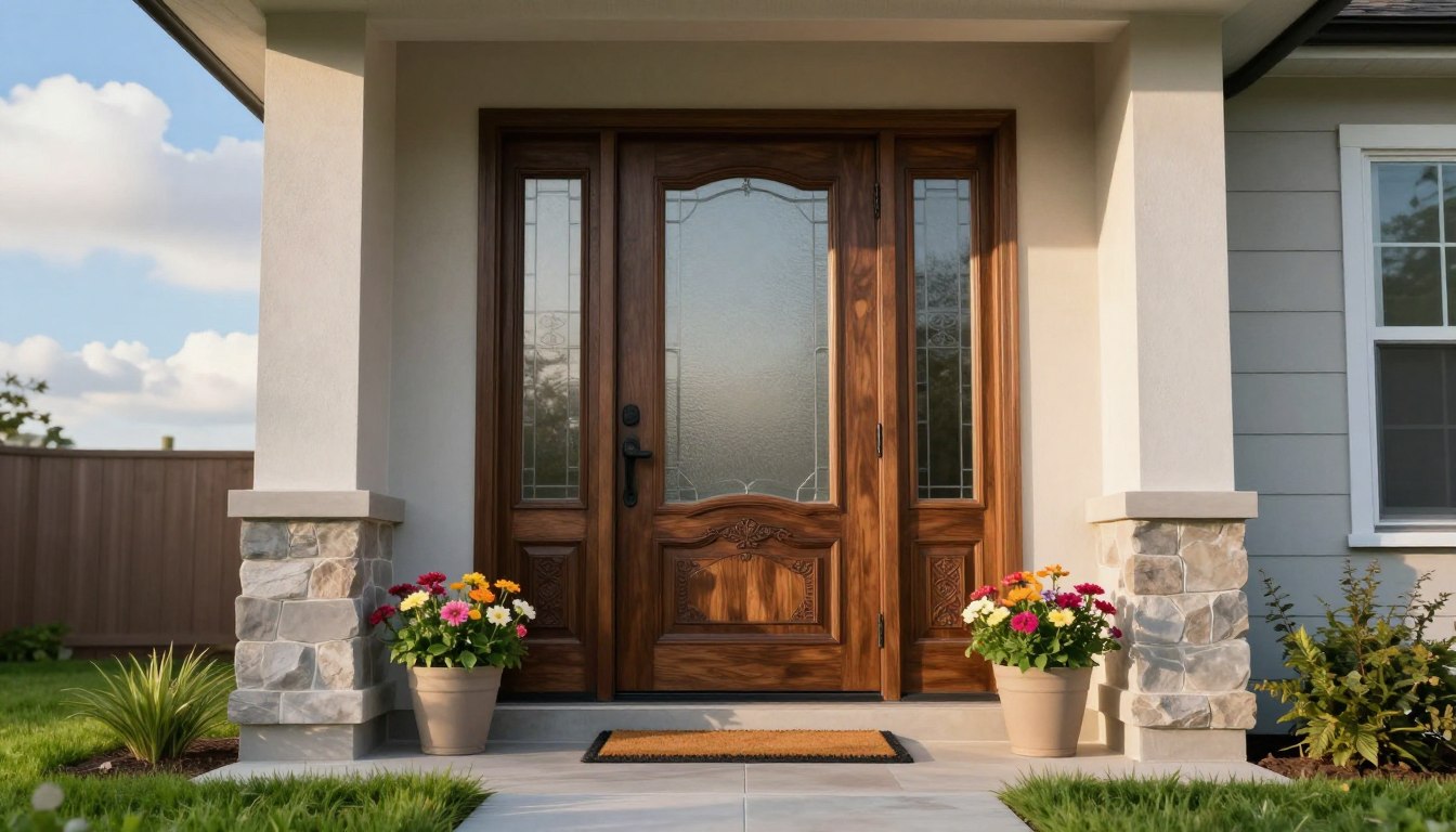 wide exterior door