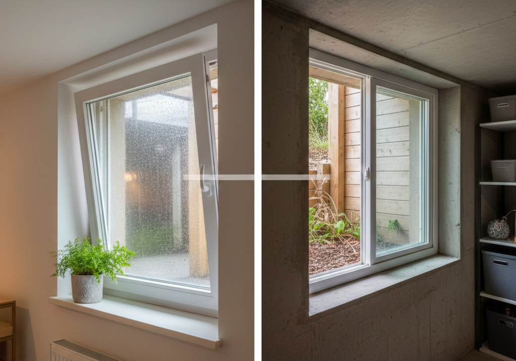 Hopper vs Sliding Basement Windows