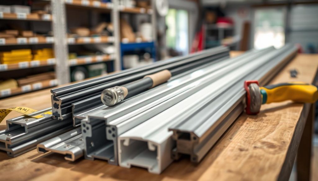 garage door track materials