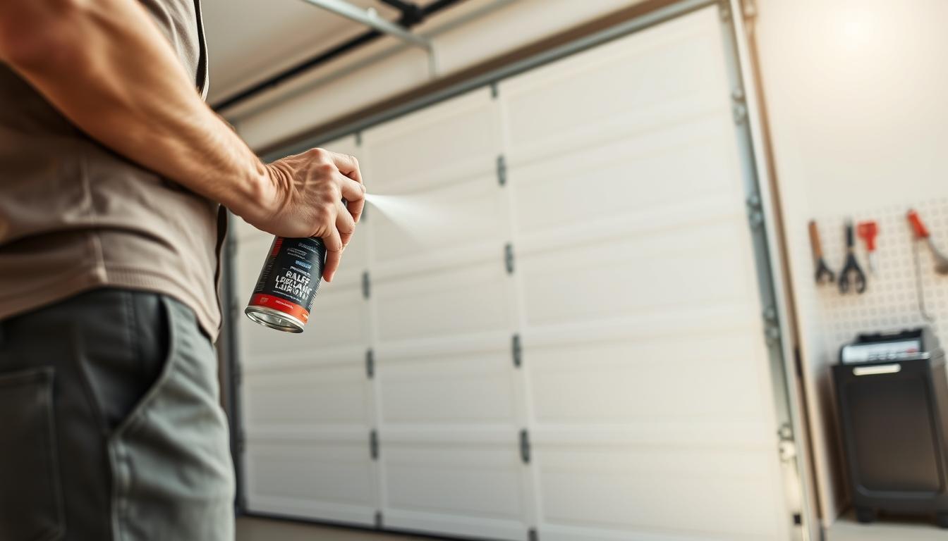 where to spray garage door lubricant