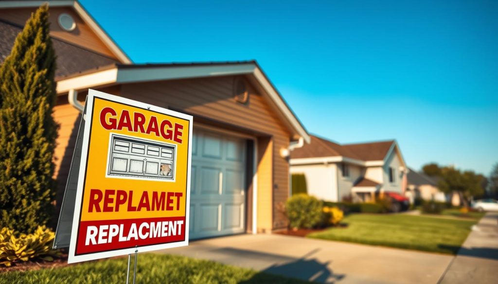 garage door replacement signs