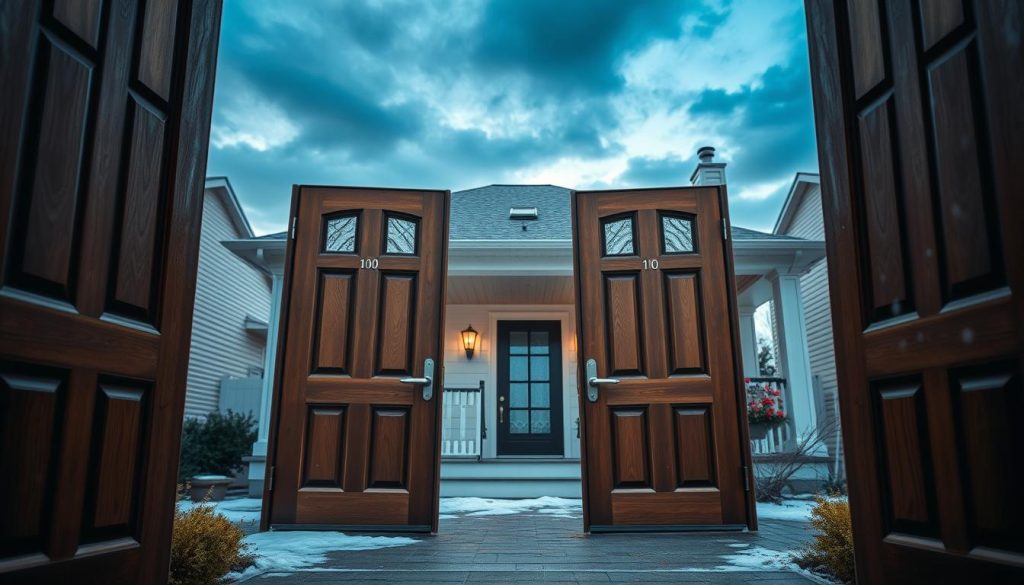 double door security in varied climate