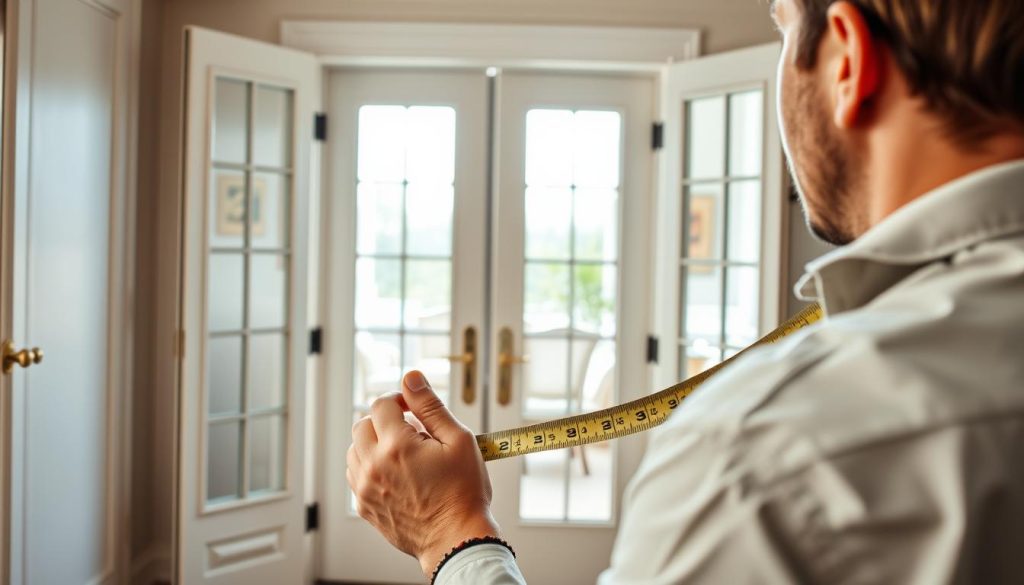 measuring French doors