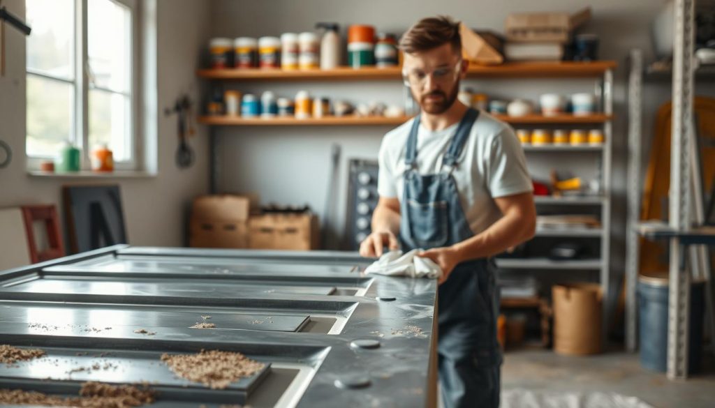 metal door painting tips