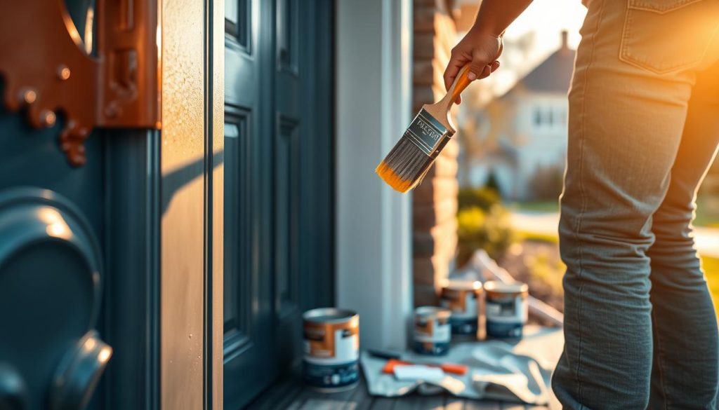 painting a metal front door