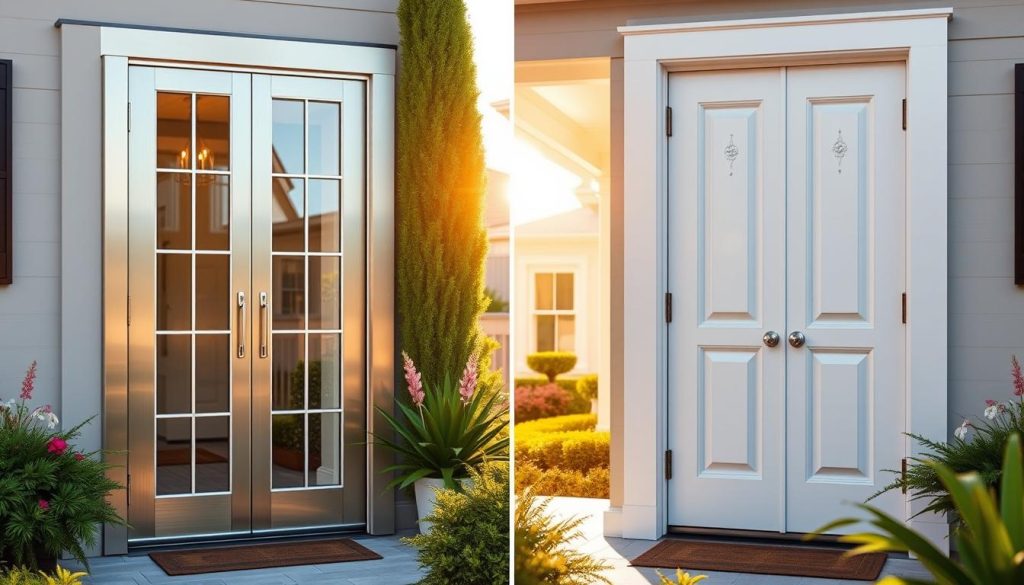 vinyl and aluminum French doors comparison