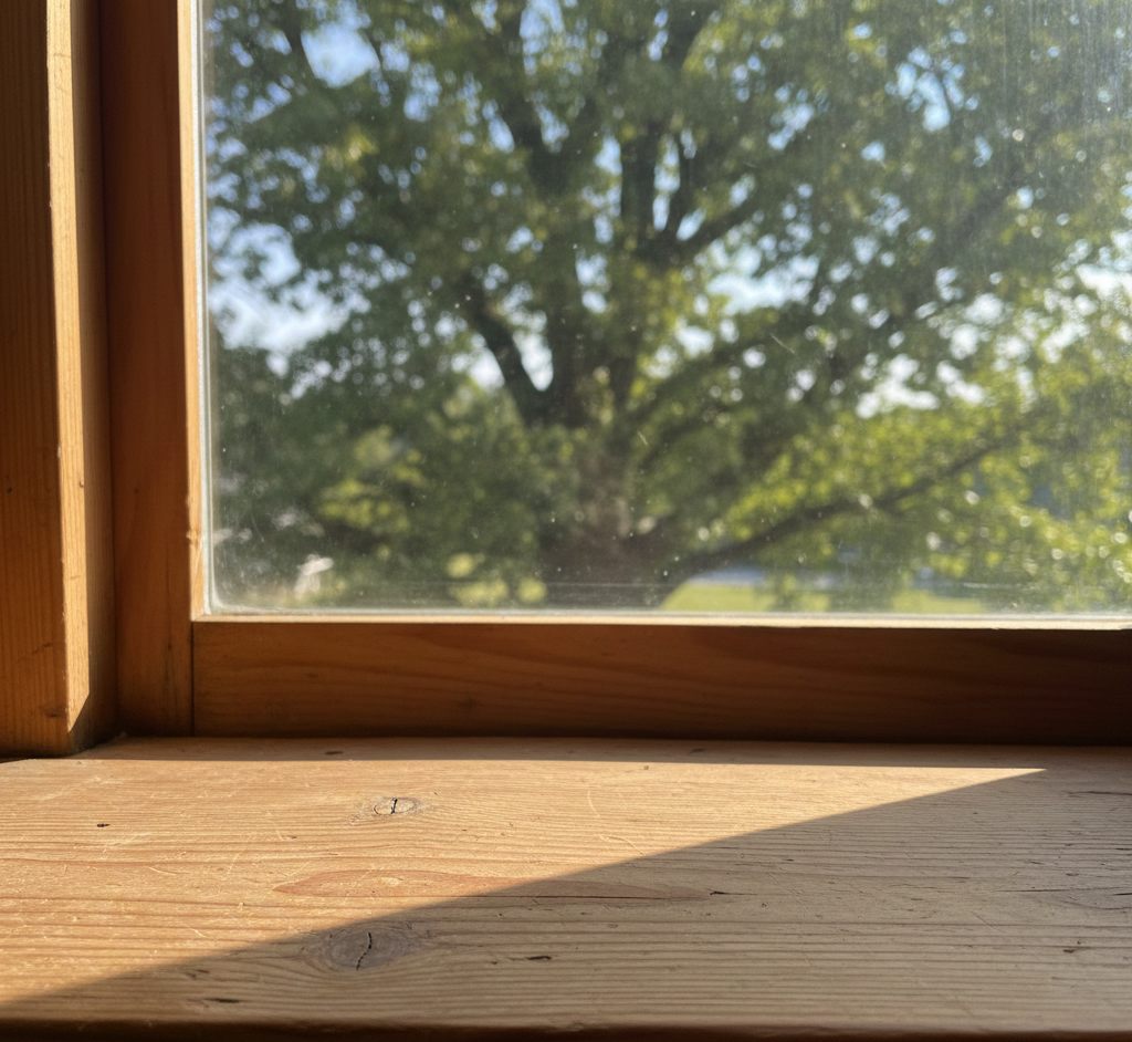 wood window sill