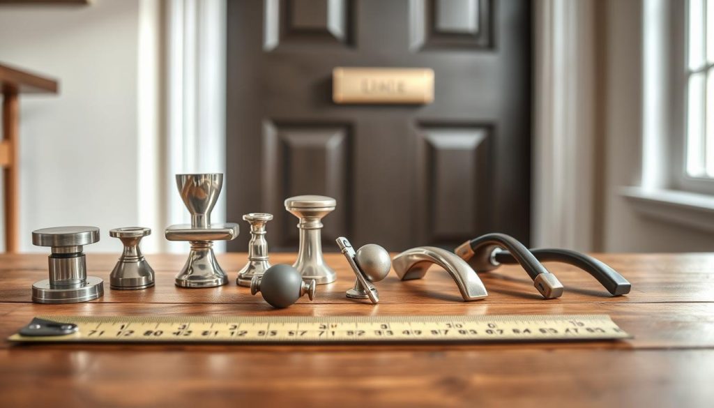 front door handle size options