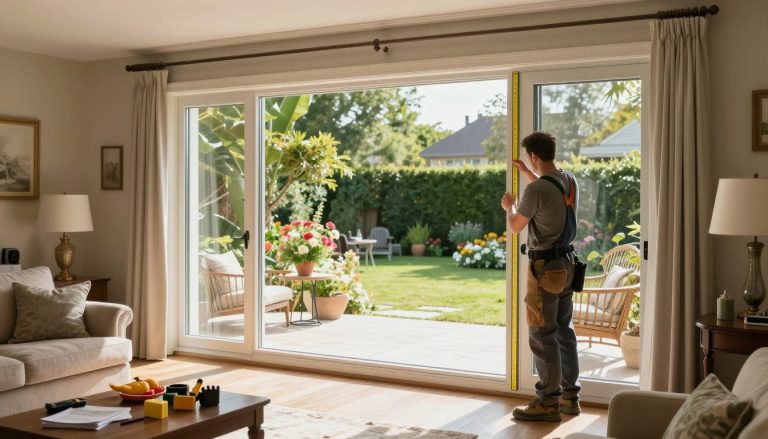 replace sliding glass door with window