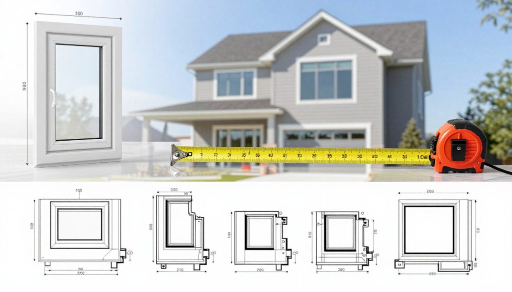 single hung window size chart