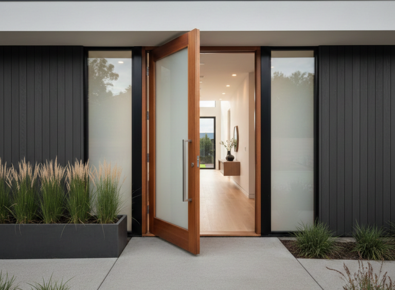 can a front door open outwards