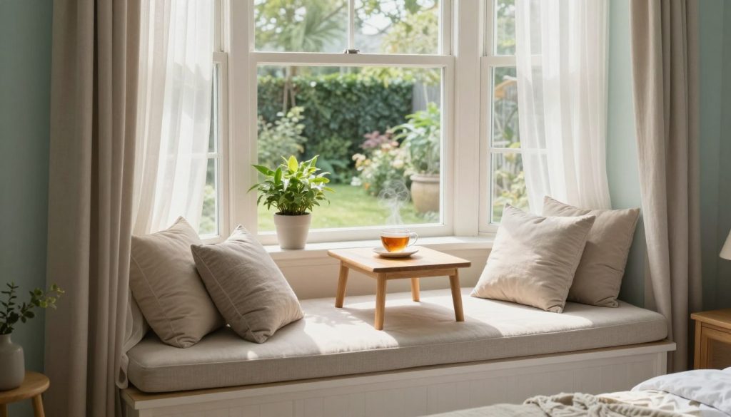 bedroom bay window tranquil retreat