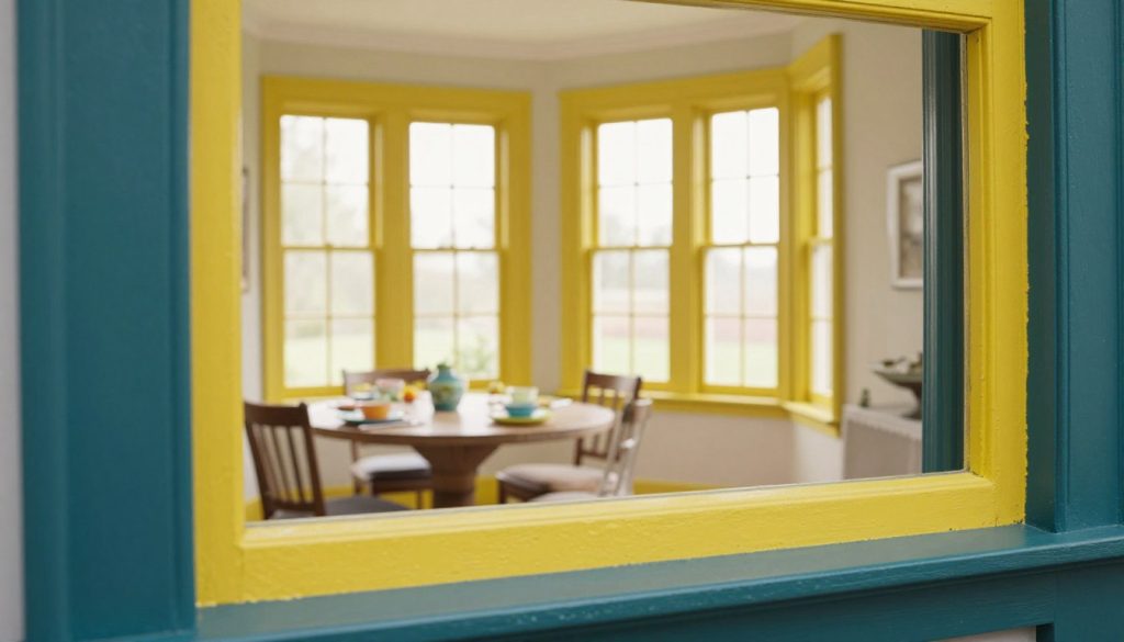bold color window frame design