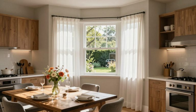 kitchen with bay window