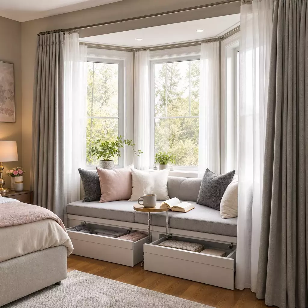 How to Decorate a Bay Window in a Bedroom