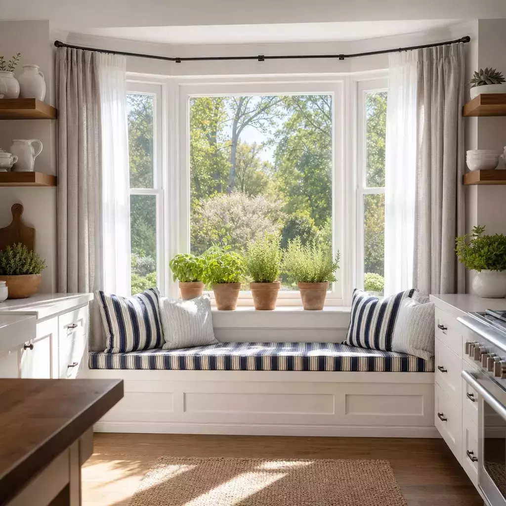 How to Decorate a Kitchen Bay Window Beautifully