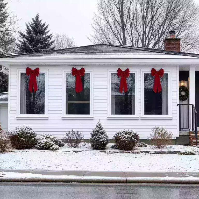 How to Hang Bows on Outside Windows This Season