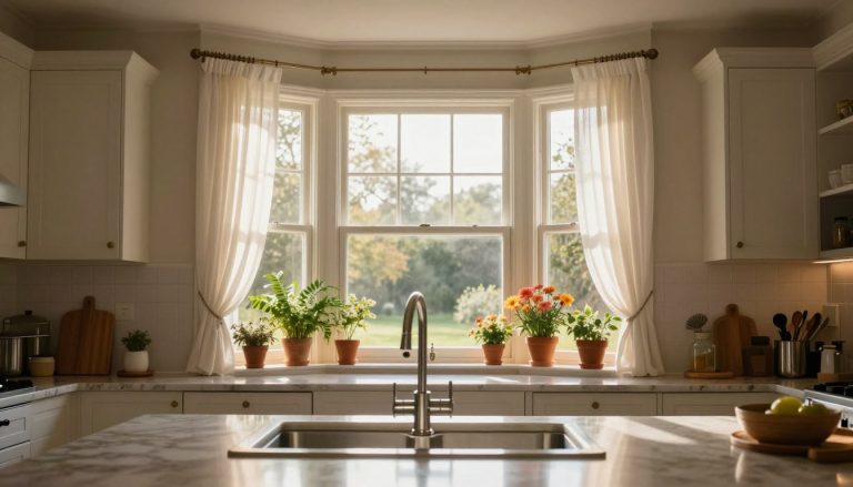 bay window above kitchen sink