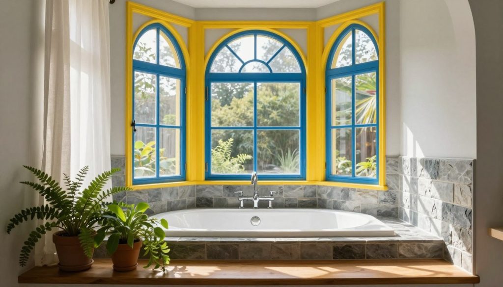 color contrast bay window design