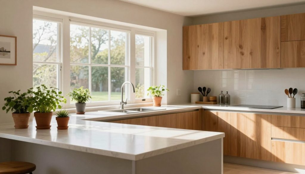 counter extension bay window space optimization